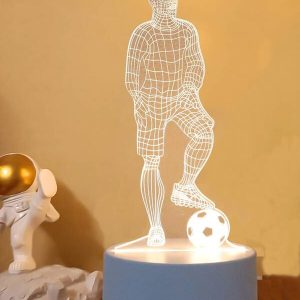 1pc PMMA Table Lamp, Creative 3D Figure Design Lantern Table Lamp For Home White