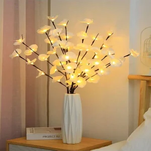 40LED Flower Fairy Lights Branch Twig Decorative Lights Artificial Branches Battery Operated For Room Home Christmas Party Wedding Birthday Decor Outdoor Indoor Style 1