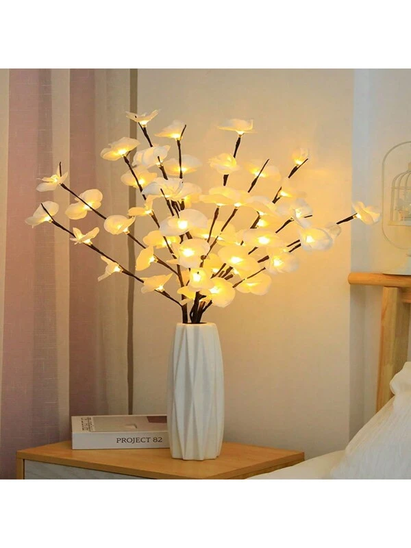 40LED Flower Fairy Lights Branch Twig Decorative Lights Artificial Branches Battery Operated For Room Home Christmas Party Wedding Birthday Decor Outdoor Indoor Style 1