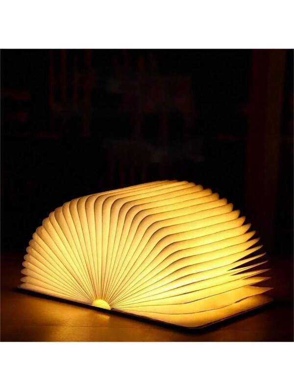 LED Wooden Book Lamp Children Reading Light USB Bedside Table Lamp 3 Color Bedroom Art Decor Night Light For Kids Birthday Gift Wood Grain