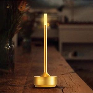 Portable Metal Desk Lamp,3 Level Brightness Touch Control Desk Lamps, Rechargeable Battery - Ideal Bedside Lamp For Bedroom Nightstand 1Pc