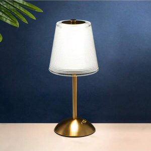 Portable Crystal Metal Desk Lamp,3-Color Touch Control, Rechargeable Battery - Ideal Bedside Lamp For Bedroom Nightstand 1Pc