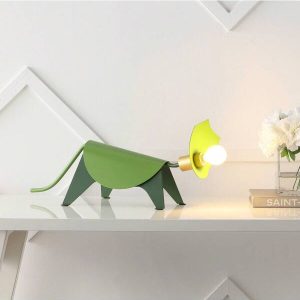 JONATHAN Y Gretchen 7.5" Modern Industrial Iron Triceratops LED Kids' Lamp Green