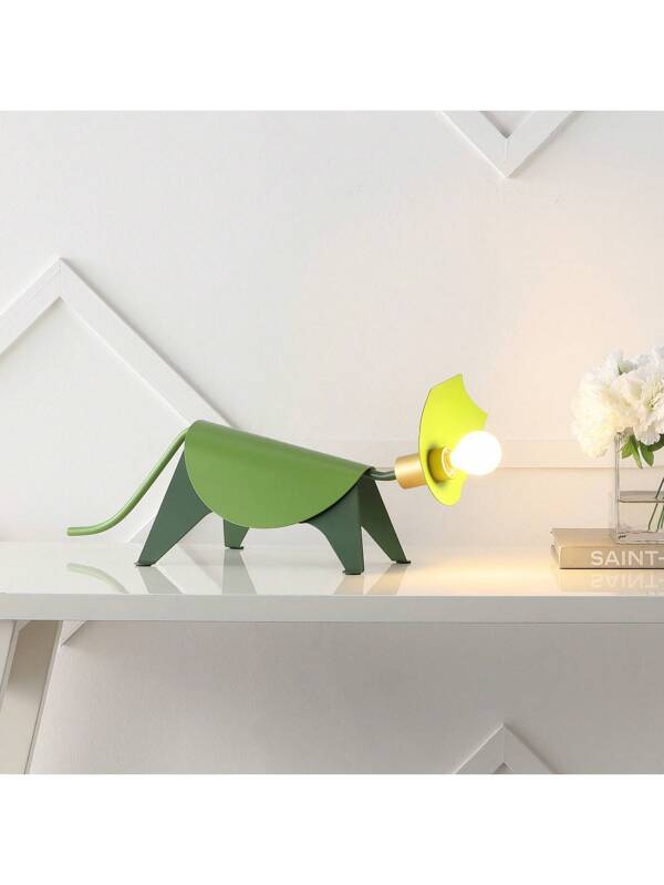 JONATHAN Y Gretchen 7.5" Modern Industrial Iron Triceratops LED Kids' Lamp Green