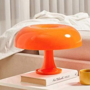 LED White/Orange Ambiance Mushroom Table Lamp Creative For Living Room, Bedroom, Dining Room, Bar, Office, Desk And Other Home Decor Lighting, Birthday Gift, Halloween, Outdoor Lighting, USB Plug, LED Modern Table Lamps Multicolor