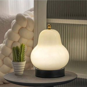 1 Portable Glass LED Light, 3 Color Touch Sensing Control Cordless LED Light, 3 Level Brightness Rechargeable Bedside Lamp, Table Lamp, Room Decoration Light, Atmosphere Light, Night Light 1 pcs