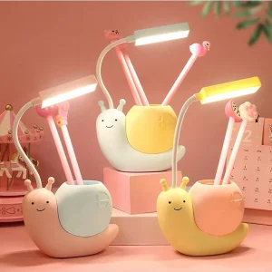 Cartoon LED Desk Lamp Wholesale, Foldable Rechargeable Eye-Protecting Table Lamp For Study, Students, Children, Night Light, Bedside Lamp YL904 Snail