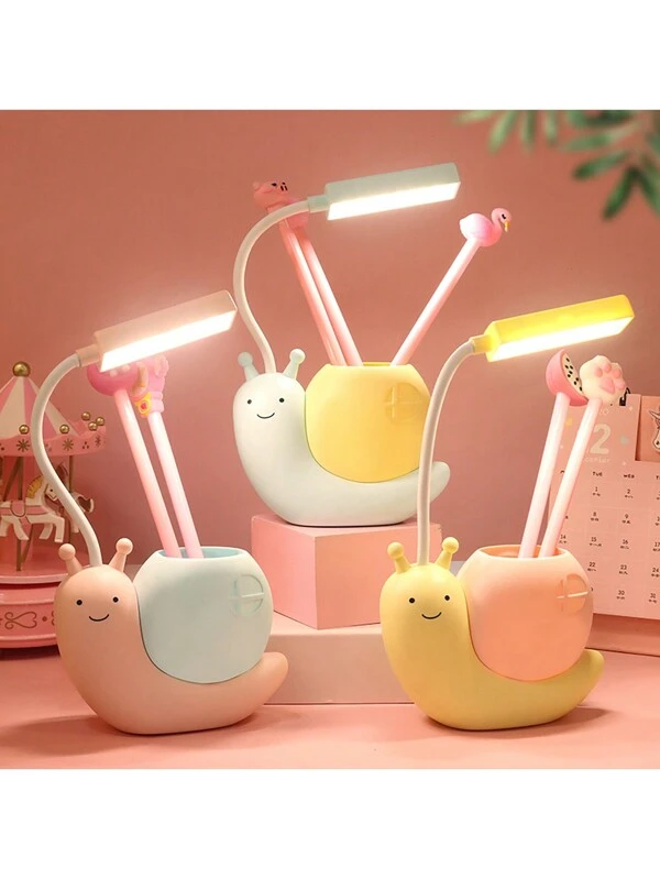 Cartoon LED Desk Lamp Wholesale, Foldable Rechargeable Eye-Protecting Table Lamp For Study, Students, Children, Night Light, Bedside Lamp YL904 Snail