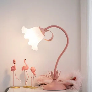 1pc Adjustable Flower Shaped Lamp, Can Twist The Lamp Shape, Dimmable Color Changing, Suitable As Sleep Light, Table Lamp, Living Room Lamp, Wild Flower Lamp, Bedside Lamp, Bedroom Light, Home Decor (Color: Green, Pink, Includes E26 5V Low Voltage Bulb) USB Port Power Supply (built-in Light Source)